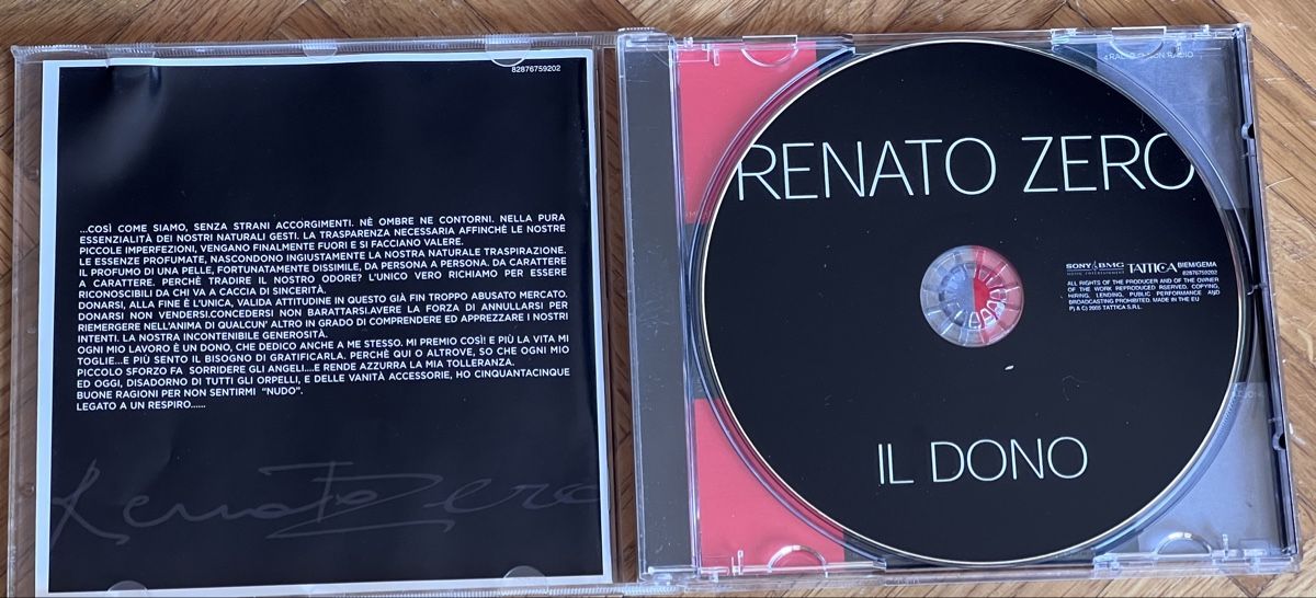 CDs: Renato Zero Il Dono – D'occasion à Dino par ani_ypr9 1