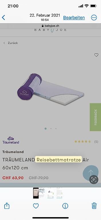 Betten: Reisebett Chicco – Gebraucht aus Würenlos von ang_jl7g 2