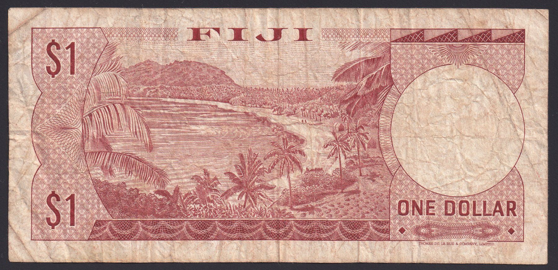 Banconote: Fiji 1 Dollar 1974 – Usato da Brugg AG venduto da banknoten_muesli 1