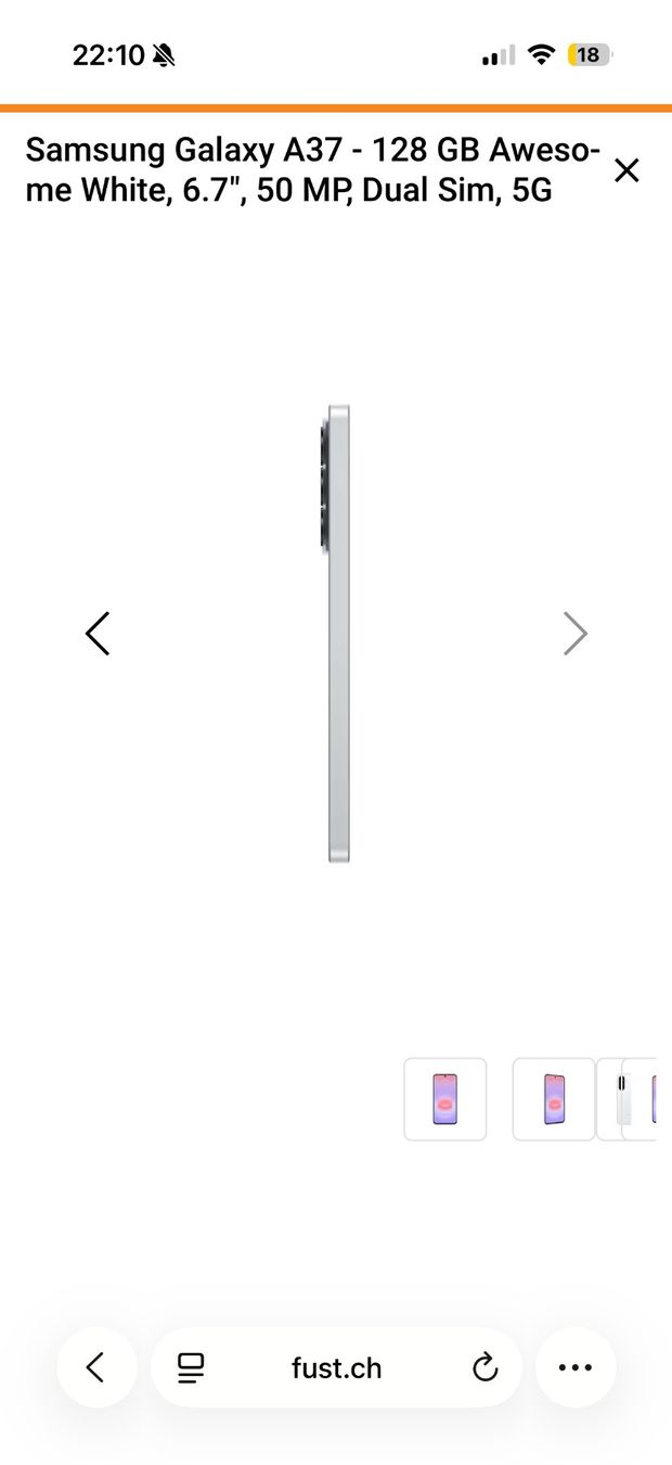 Samsung Portables: Completly New Unopened Samsung Galaxy A37 White – Neuf avec emballage d'origine à Kilchberg ZH par nic_k8lk 8