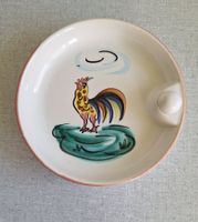 Vintage Keramik wärme Teller mit Hahn Motiv