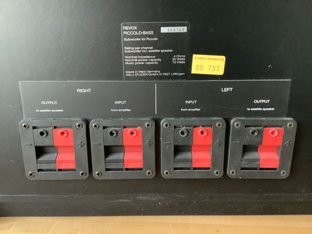 Revox PiccoloBass System mit 2x Piccolo MK 2 Kaufen auf Ricardo