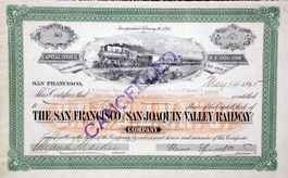 San Francisco and San Joaquin Valley Railway Company - 1895