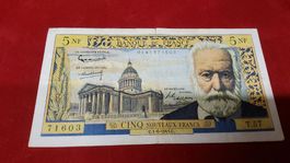 Frankreich 5 Francs Note, Victor Hugo, Jahr 1961, Top!