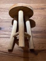 Blumen Pflanzen Hocker Holz Landhausstil rund 3 Beine