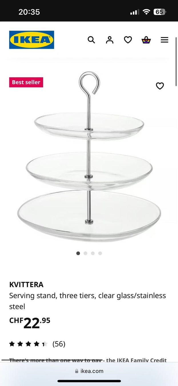 Altro in Scrittura & Disegno: IKEA KVITTERA Serving stand, three tiers, glass – Usato da Zürich venduto da arr_vq5w 2