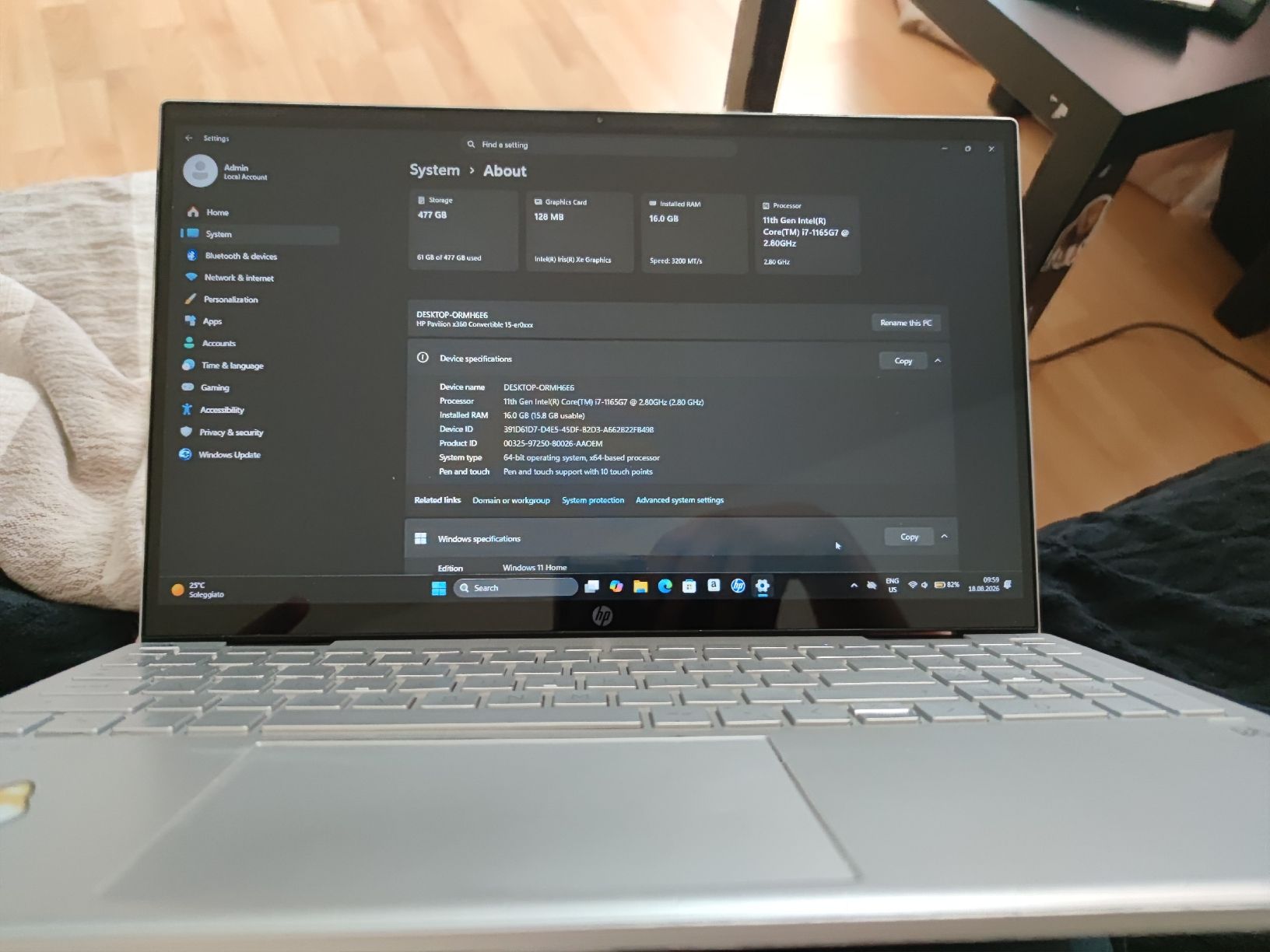 Hewlett Packard Notebook: HP i7-1165G7 16\512ggb – Usato da Meggen venduto da Malecifent 4