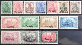DANZIG: Lot ungebrauchter Marken * aus 1920–1921, 3 Fotos