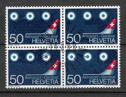 Timbres Suisse: 1968 Bloc de 4 N° 455 avec gomme