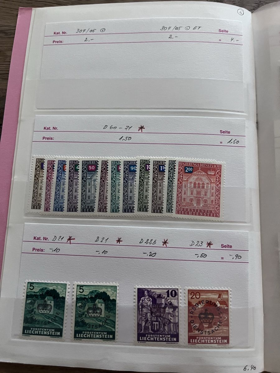 Tutti i francobolli: Briefmarken Auswahlheft Liechtenstein – Usato da Römerswil LU venduto da manuscha_ 6