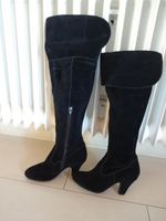 Stiefel Overknee Wildleder schwarz neuwertig 37-38