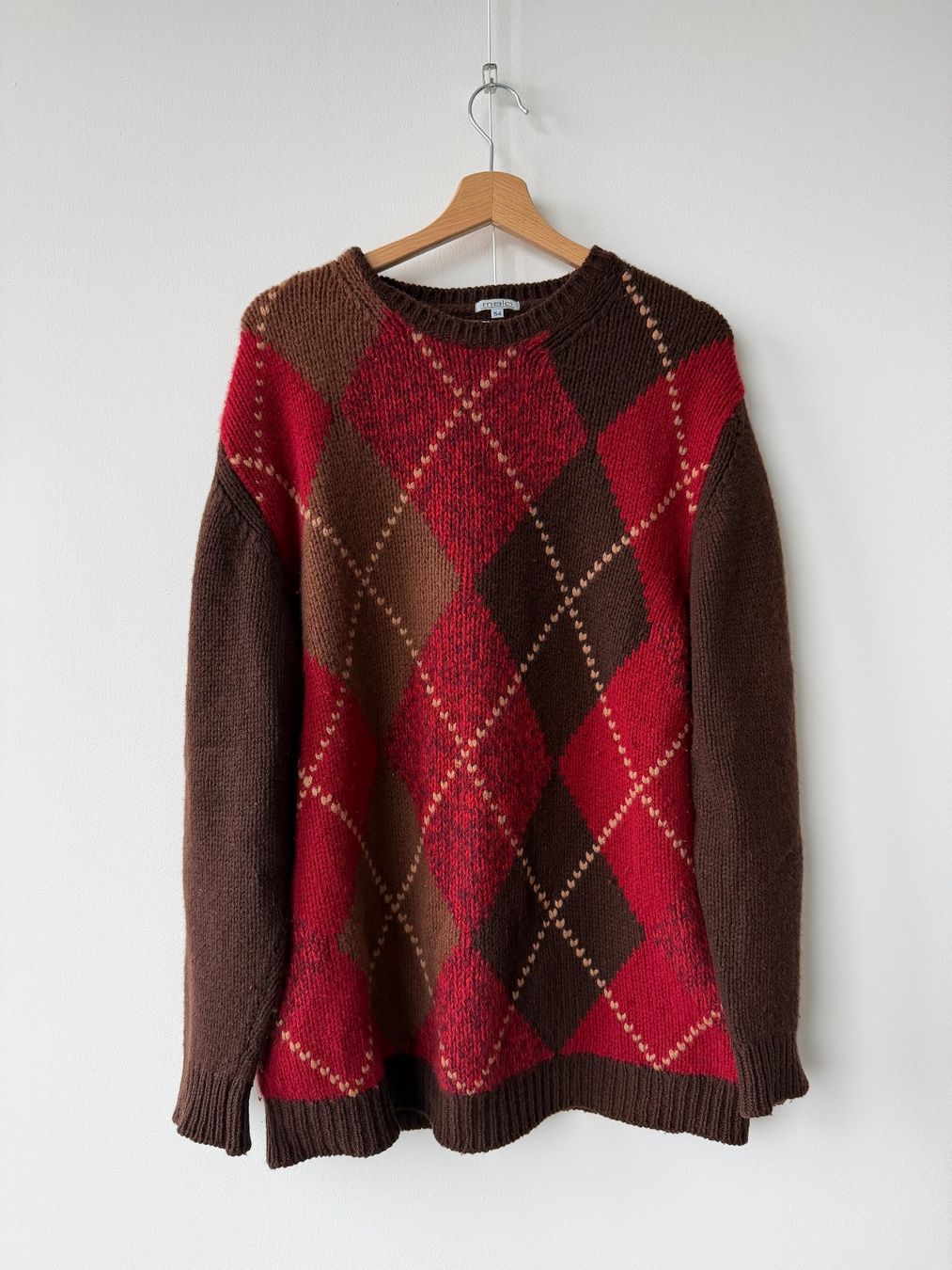 Maglioni & Felpe: Malo 100% Kaschmirpullover, Gr 54, Argyle Muster, WinterLook – Usato da Zürich venduto da A_M_