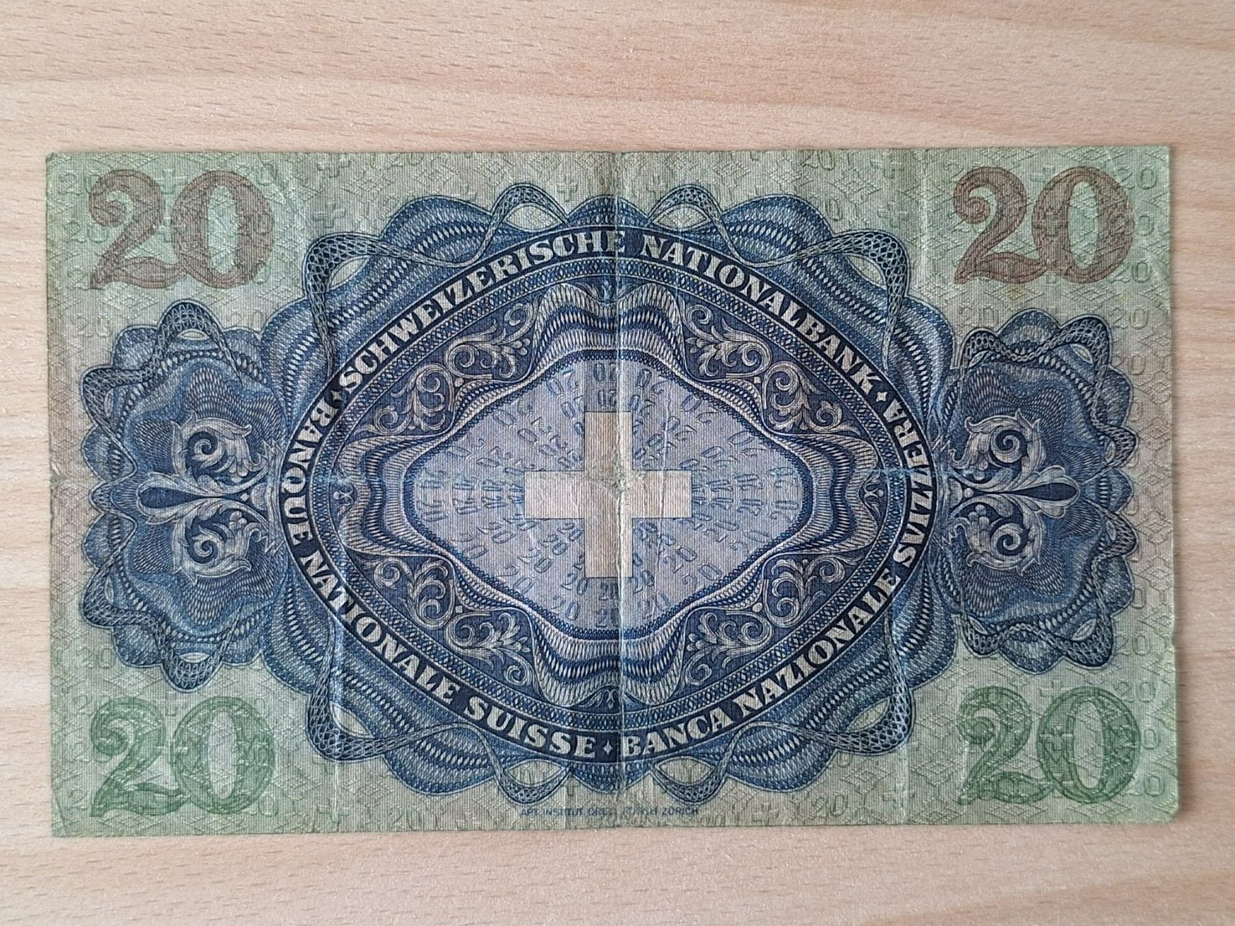 Banconote: Schweizer Banknote, 20 Franken, JG 1949 – Usato da Lohn-Ammannsegg venduto da Beo71 1