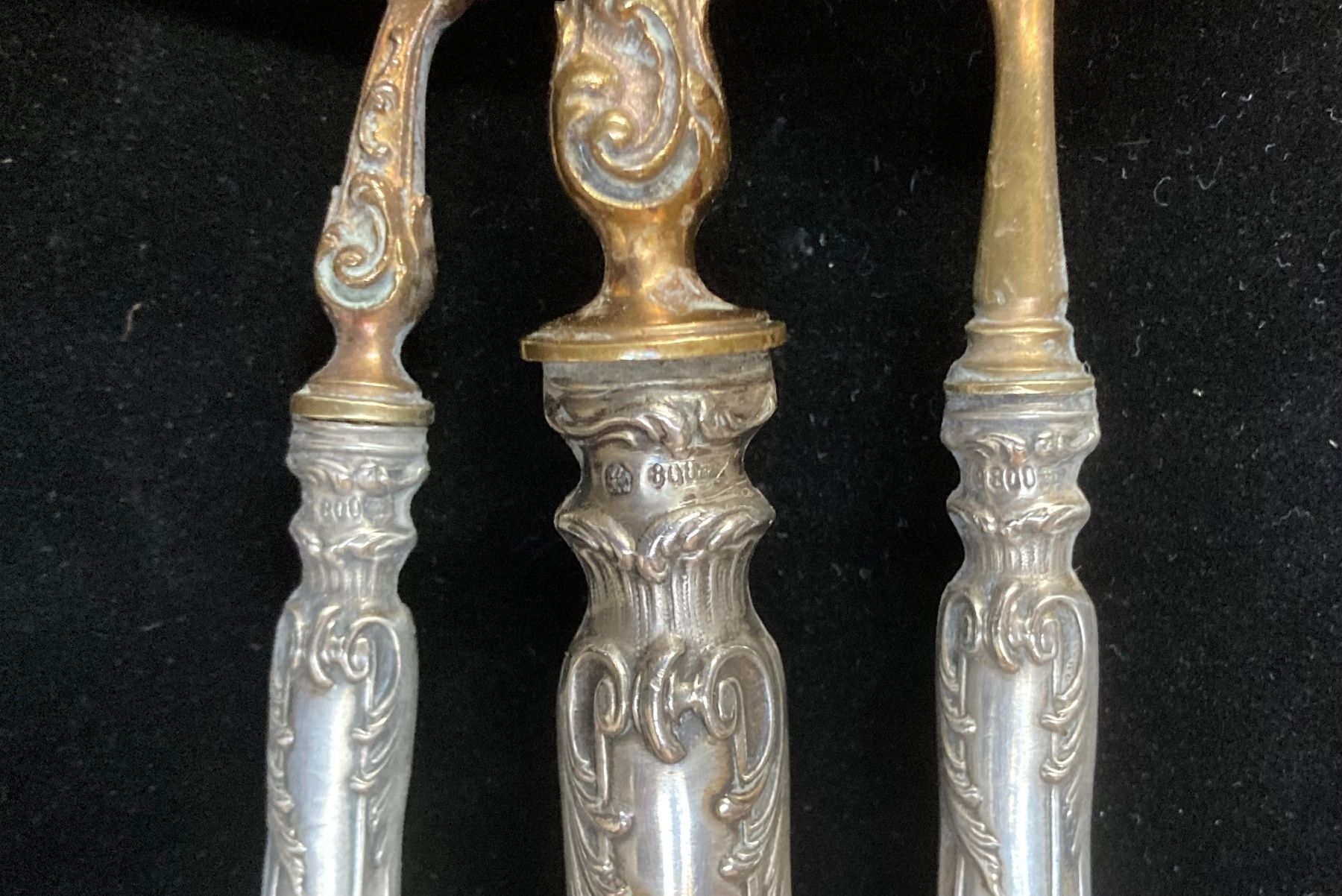 Set di posate: Antikes Besteck - Silber 800 - 3teilig – Usato da zürich venduto da papalapa 4
