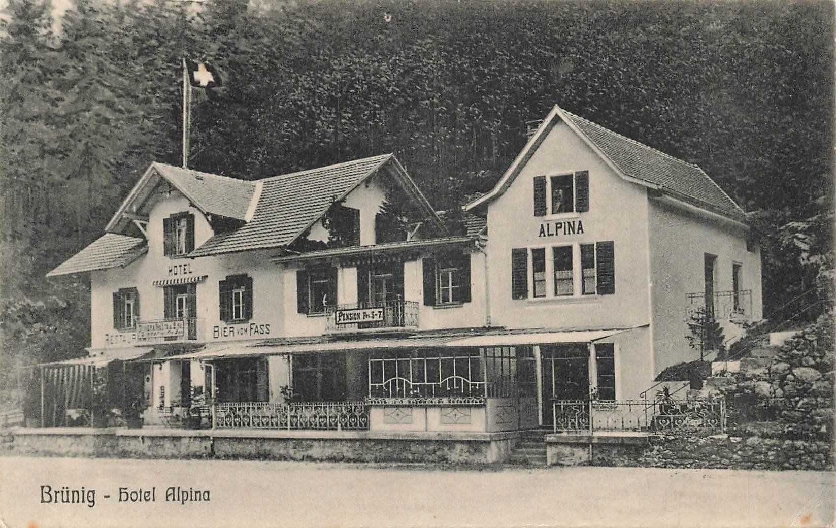 Ansichtskarten: Brünig Hotel Alpina – Gebraucht aus Schwyz von Seffi56