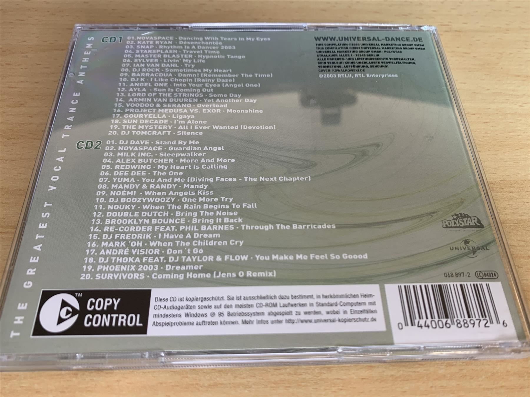 CD: Trance Voices Volume Six - 2 CD – Usato da Rikon im Tösstal venduto da Alpenmutz 1