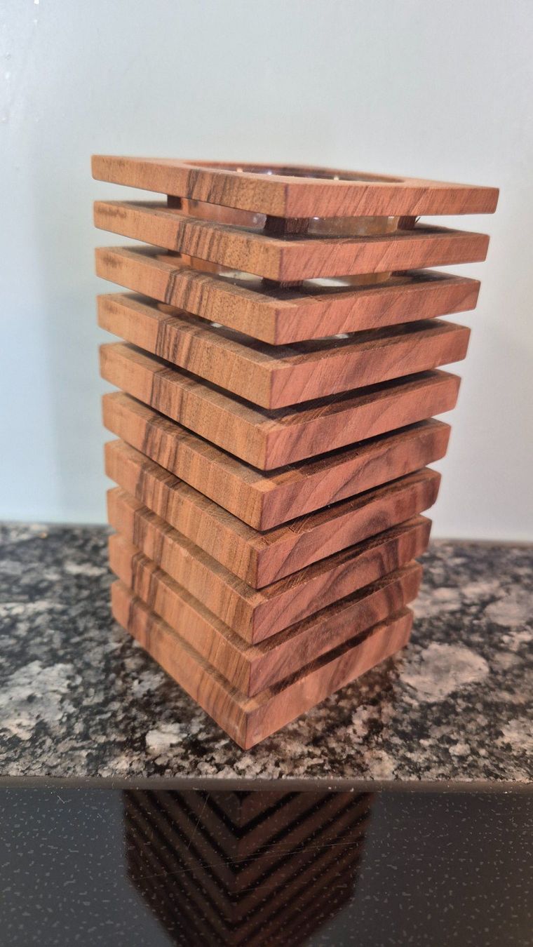 Portacandele: 2 Teelichthalter Holz – Usato da Wängi venduto da Maur1 5