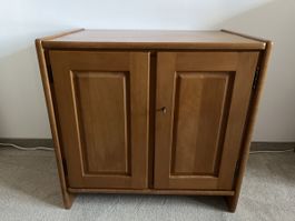 Vintage Kommode mit 2 Türen, Massivholz