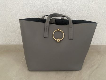 Elegante Handtasche, Shopper, grau, neuwertig