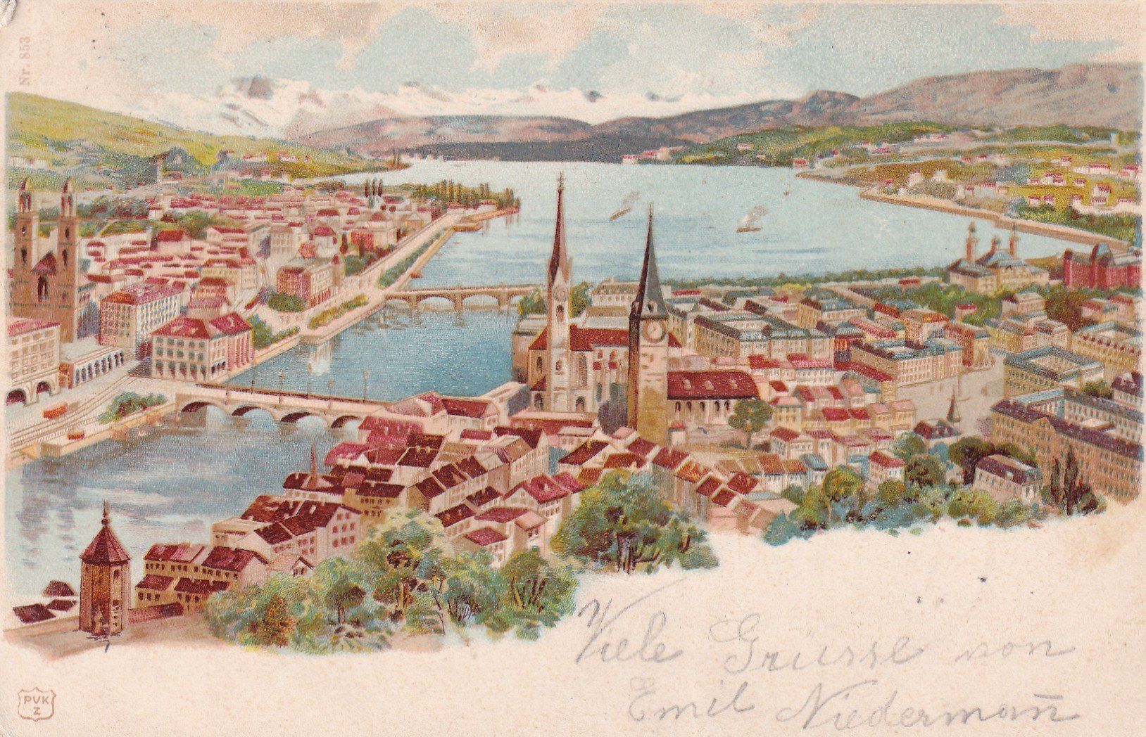 Cartoline postali: Zürich 1902 N° 853 – Usato da Cormoret venduto da Pascalll2001