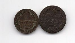 (2137) GR, ⅙ Batz, 1842 + ZH, 1 Rp. 1948, ss-vz