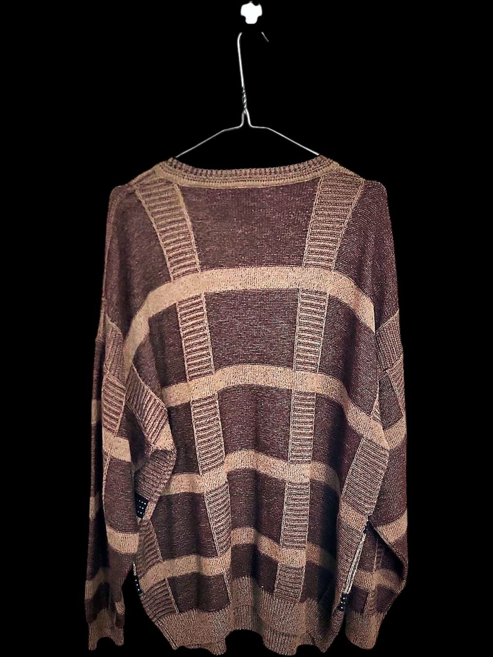Maglioni & Felpe: Vintage BAFFO Brauner Pullover mit geometrischem Muster - – Usato da Zug venduto da vinokilo 3