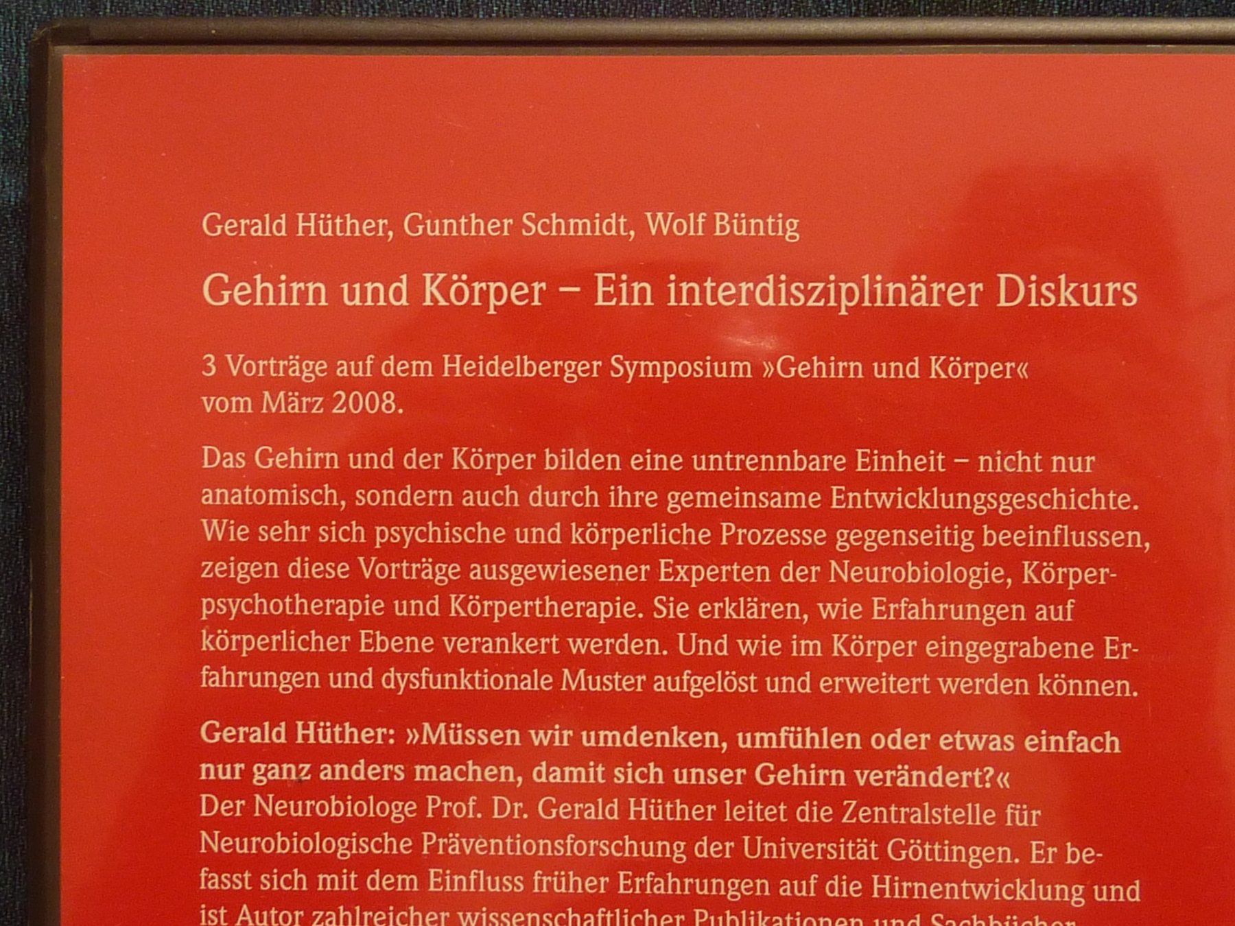 CD: Gehirn und Körper - Ein interdisziplinärer Diskurs (CD) – Nuovo (secondo la descrizione) da Triengen venduto da Nussbaum14 1
