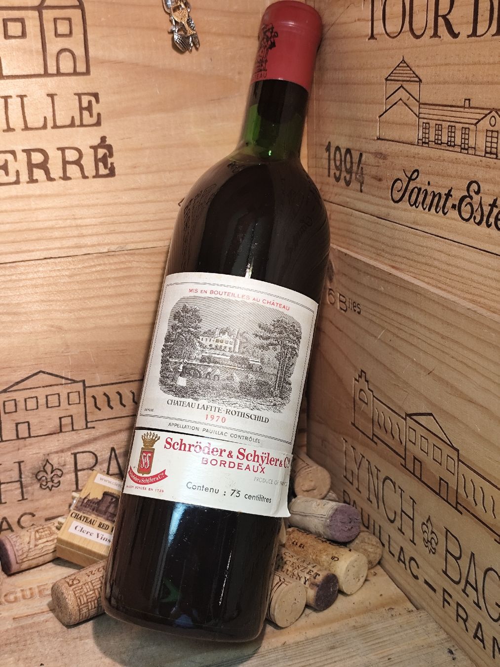 Lafite Rothschild Vino: 1970 Chateau Lafite Rothschild – Nuovo e nell'imballaggio originale da Büsserach venduto da Vintage-vins 1