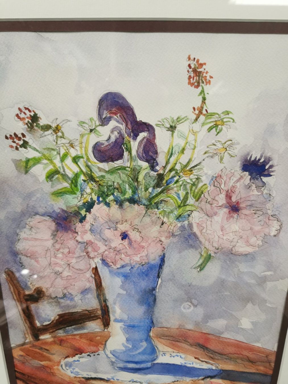 Gemälde: BOUQUET DE FLEURS AQUARELLE I FORMATIONS AU DOS – Gebraucht aus Genève von Qanil77 2