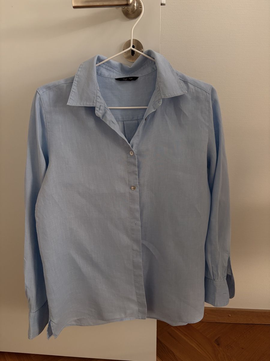Massimo Dutti Blusen: Massimo Dutti Hemdbluse Leinen hellblau Grösse 36 – Gebraucht aus Zürich von viv_nevi