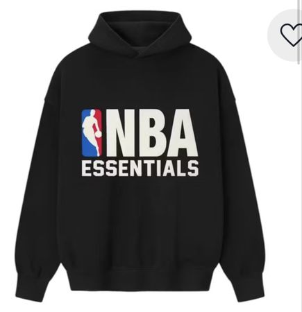 Fear of God Essentials NBA-Hoodie, Vintage-Stil, Schwarz, M