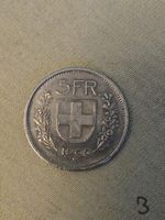 5 Franken Münze, Jahrgang 1968, guter Zustand