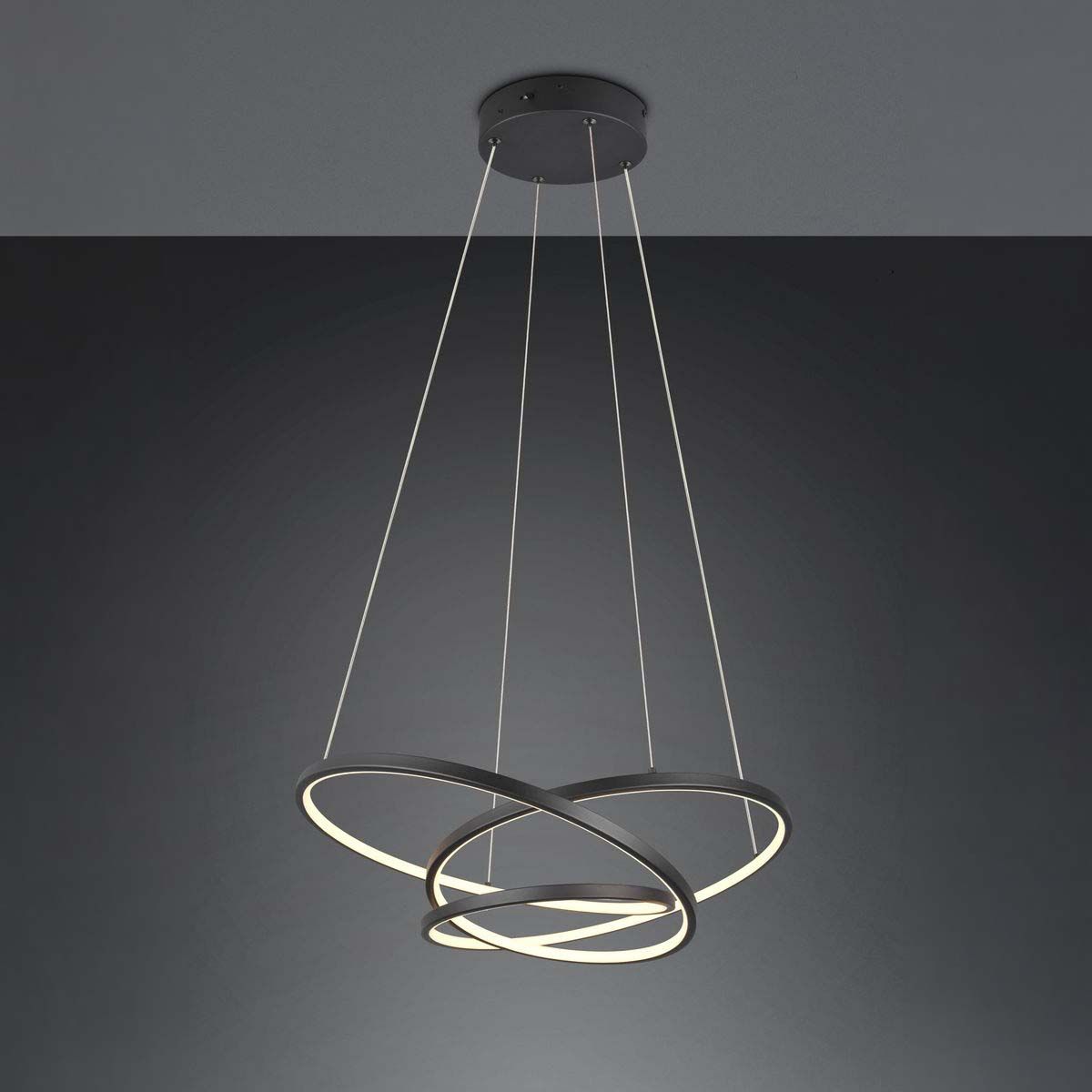 Lampadari & plafoniere: LED Pendelleuchte Schwarz, 64 cm x 49 cm – Nuovo (secondo la descrizione) da Kreuzlingen venduto da Smart-Light