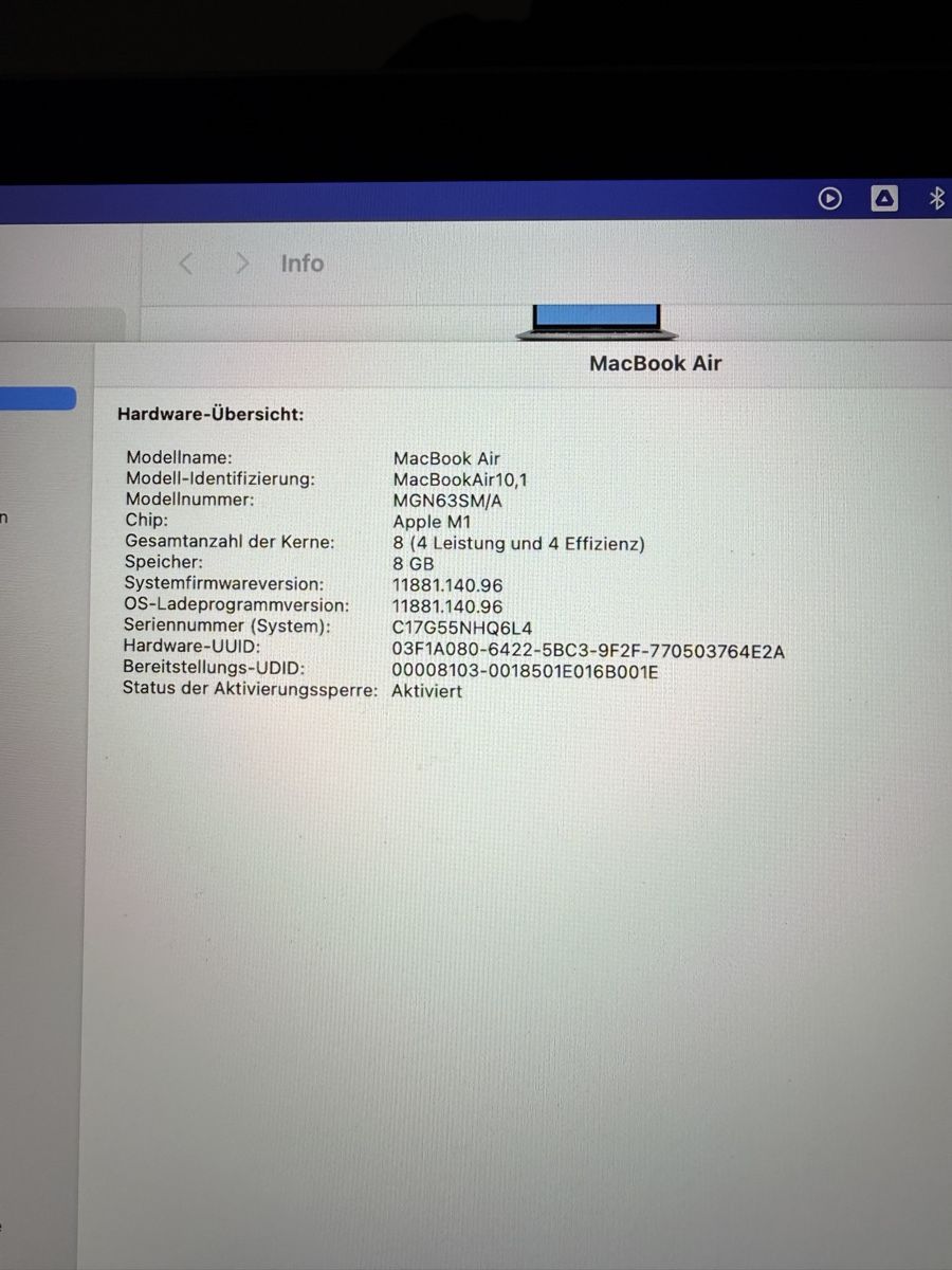 Apple Notebooks: MacBook Air – Gebraucht aus Bremgarten AG von jan.g