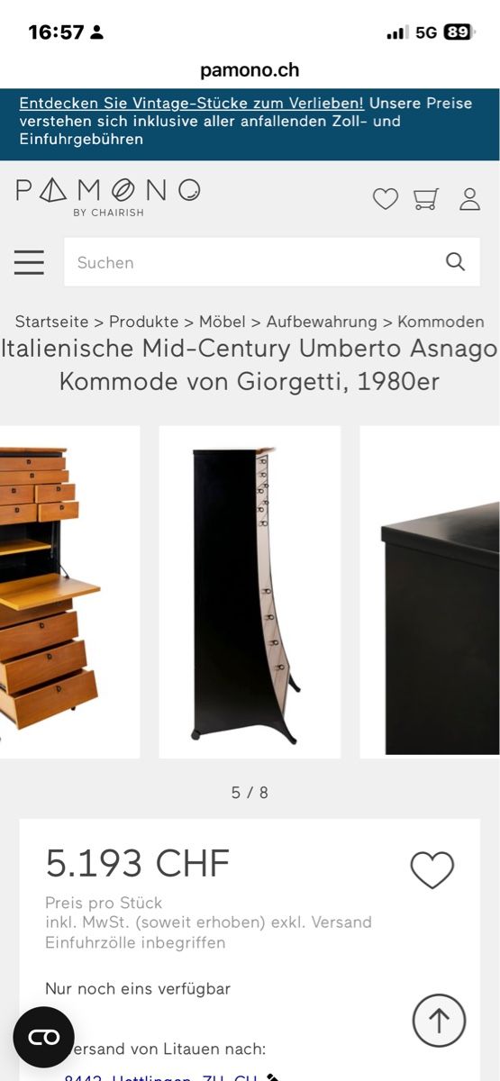 Giorgetti Cassettiere: Kommode Sekretär Giorgetti – Usato da Lausen venduto da artehome 6
