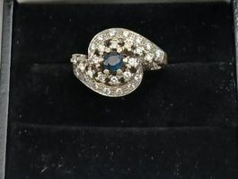 Bague saphir et diamants