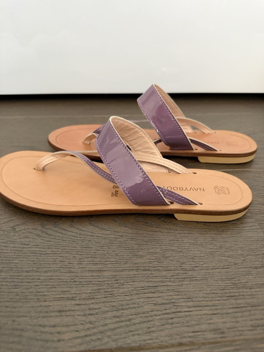 Navyboot Scarpe da donna: Navyboot Sandalen aus echtem Leder in violett – Usato da Grenchen venduto da servet.t 4