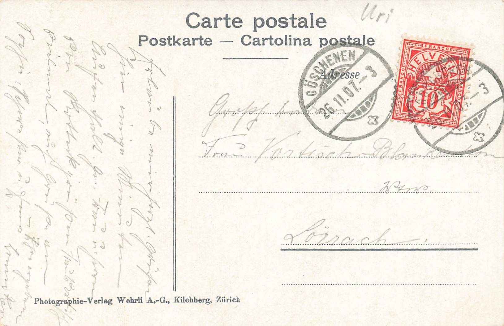 Cartoline postali: Amsteg UR Gotthardbahn Viadukt Dampflok bahn – Usato da Biasca venduto da Blenio71 1