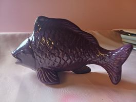 nei: Deko Fisch violett Keramik