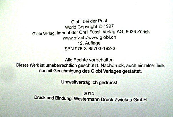 Libri: Globi Buch, Globi bei der Post, schön – Usato da Effretikon venduto da Heimstudio 2