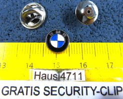BMW AUTO MOTO LOGO WINZIG-KLEIN 9mm GEPRÄGT MIT SECURITYCLIP