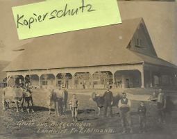 Littau LU 2 Bild AK Hof Buggenringen Trachten Leute Kühe1912