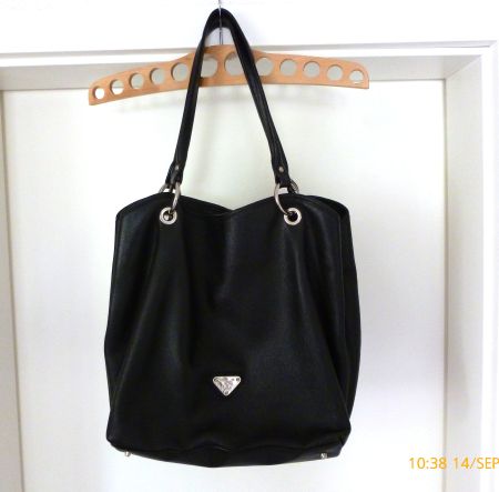 MAISON MOLLERUS LEDERTASCHE SCHWARZ