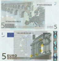 5 Euro X Deutschland printer R002  signatur trichet unc