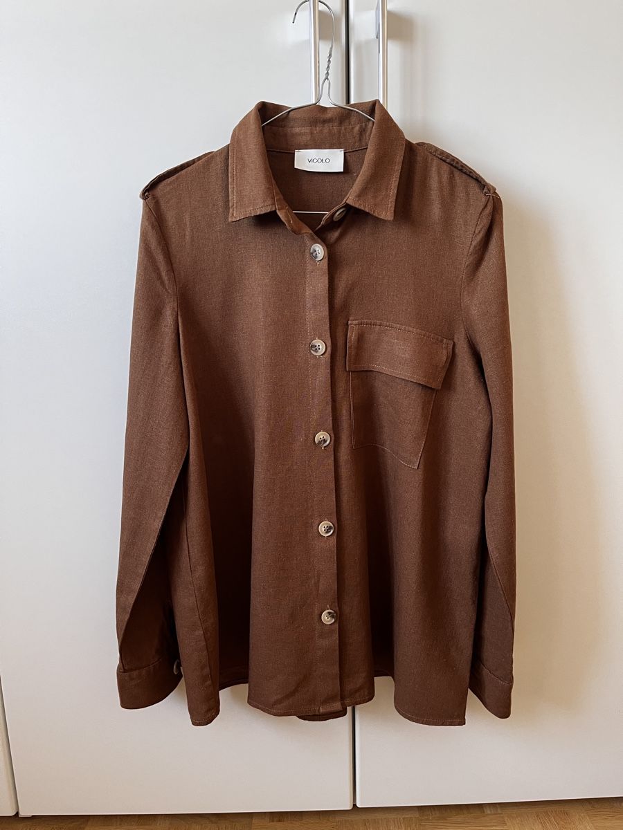 Giacche: Vicolo Leinen Jacke Braun Gr. S – Usato da Zürich venduto da Kleanthy