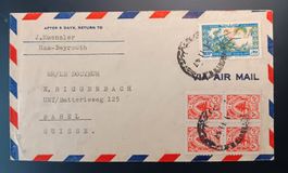 LIBANON Flugbrief nach Basel