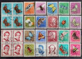 PRO JUVENTUTE 1950 à 1954: Lot de timbres oblitérés, O