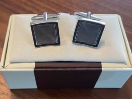 Manschettenknöpfe Silber Viereckig