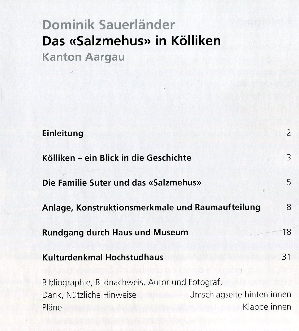 Bücher: Kölliken, Strohdachhaus, "Salzmehus", Kunstführer – Gebraucht aus Aarau von Elmaar41 2