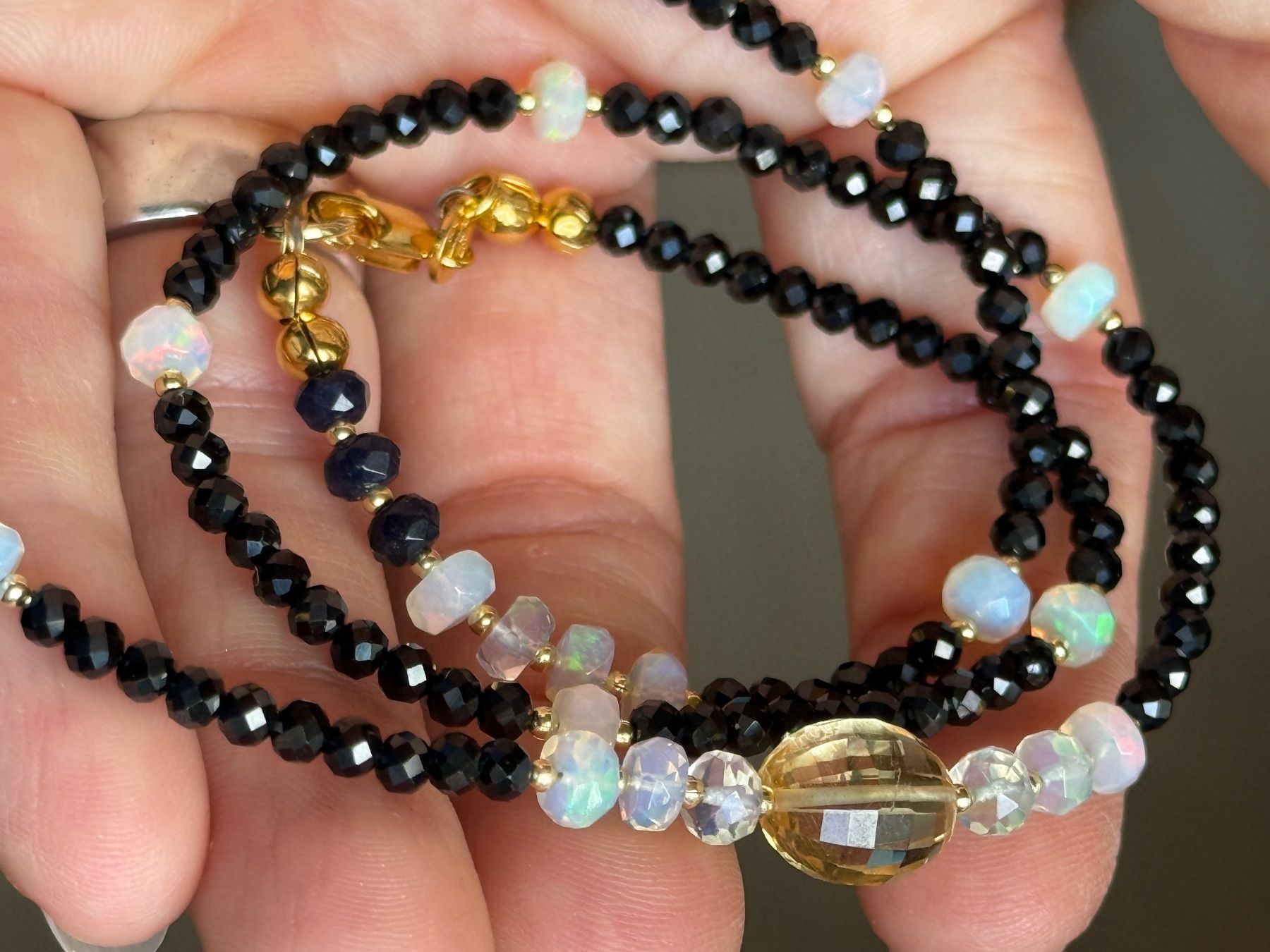 Catenine: Wunderschöne Opal, Spinell, Citrin Collier NEU NEU – Nuovo e nell'imballaggio originale da Basel venduto da Chili007 5